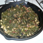 skillet greens and chickpeas